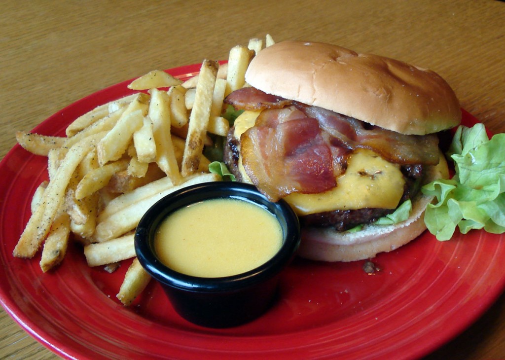 World famouse bacon- cheeseburger