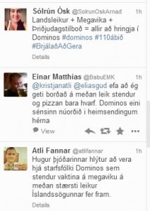 Dominos - Twitter umræða