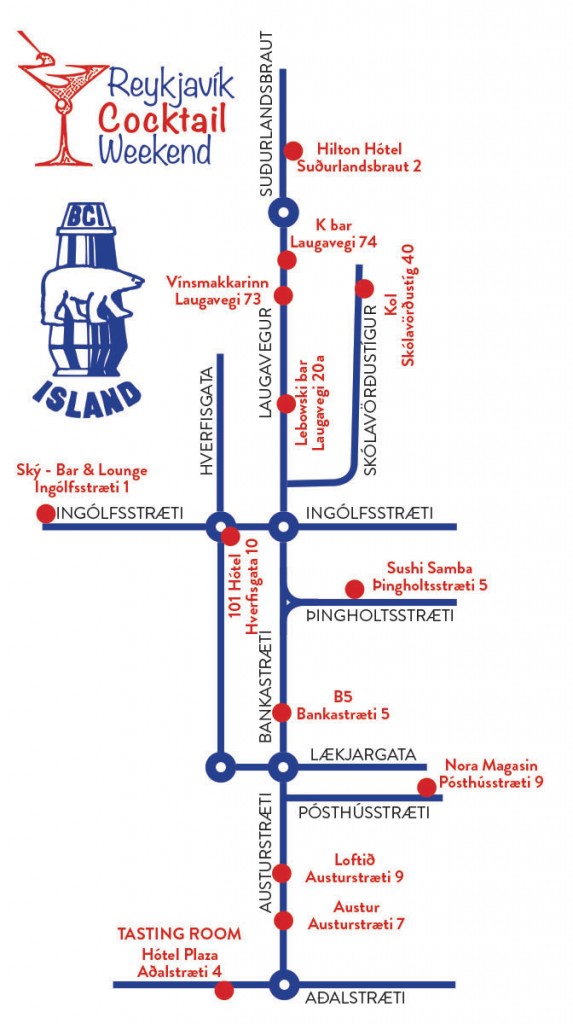 Reykjavík Cocktail Weekend - Kokteilakort