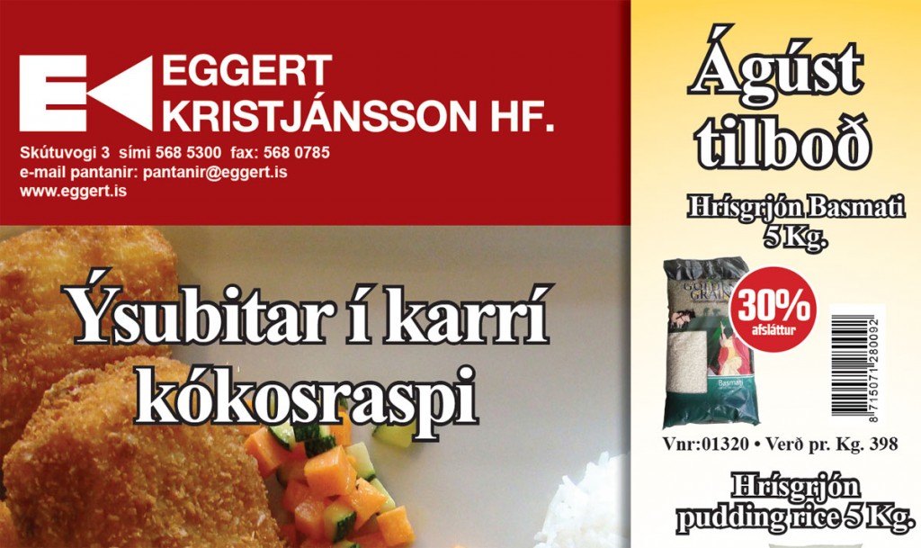 Mánaðartilboð Eggert Kristjánssonar fyrir ágústmánuð