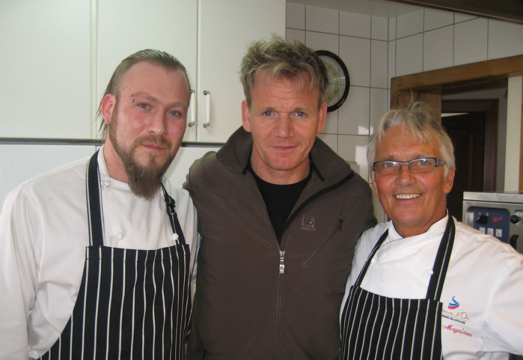 F.v. Guðjón Albertsson, Gordon Ramsay og Jakob Magnússon