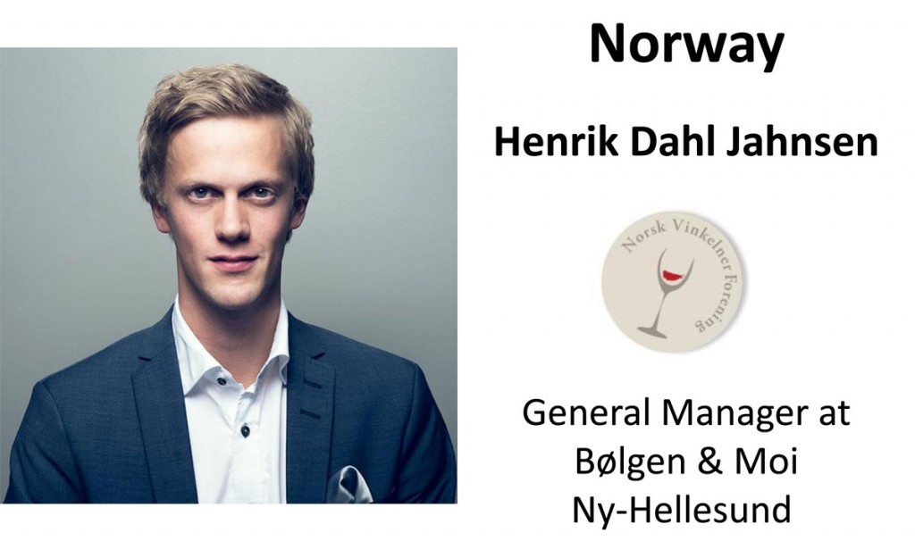 Norðurlandamót Vínþjóna 2015 - Henrik Dahl Jahnsen frá Noregi