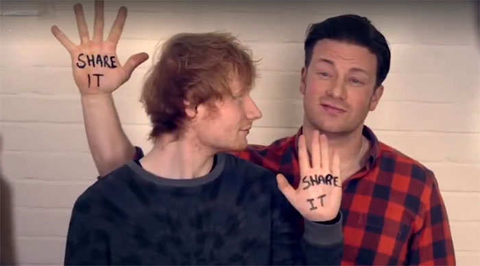 Ed Sheeran og Jamie Oliver