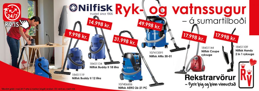 ryk- og vatnssugur á glæsilegu tilboði