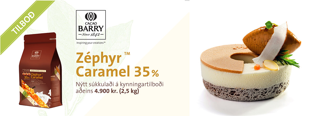 Súkkulaðið Zéphyr Caramel frá Cacao Barry