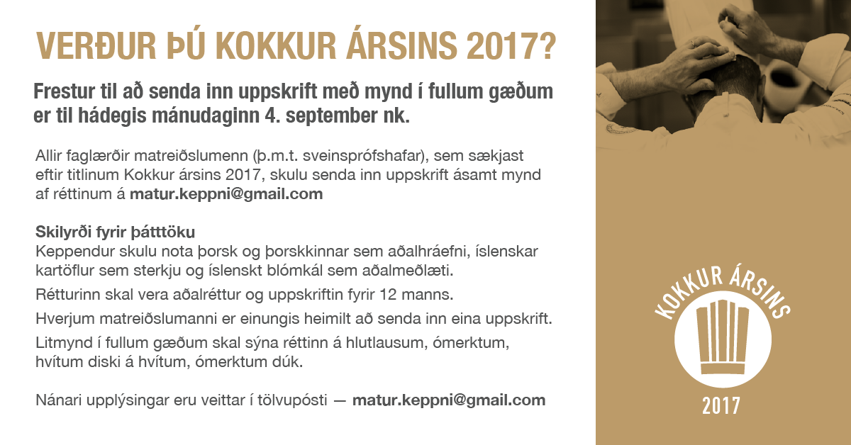 Kokkur ársins 2017