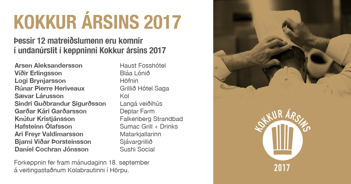 Undanúrslit - Kokkur ársins 2017