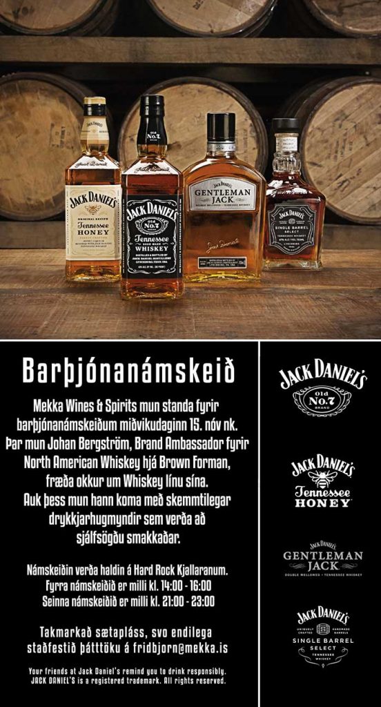 Barþjónanámskeið - Jack Daniel's