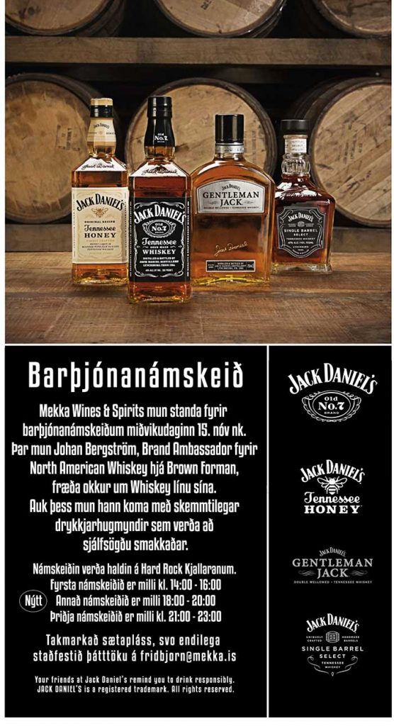 Barþjónanámskeið - Jack Daniel's