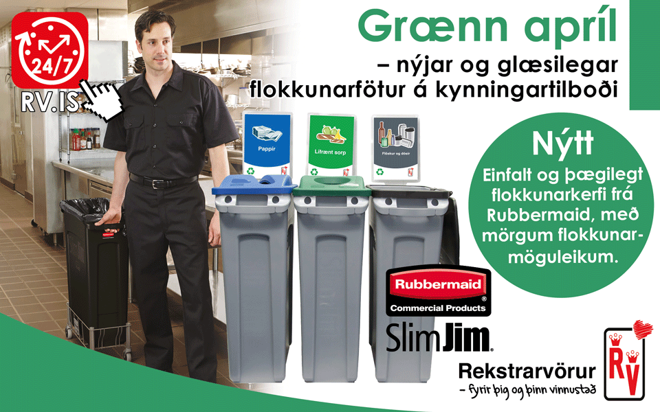 Slim Jim flokkunarfötur frá Rubbermaid