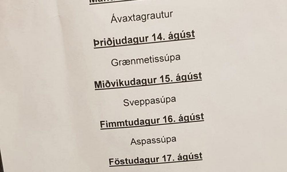 Matseðill eldri borgara