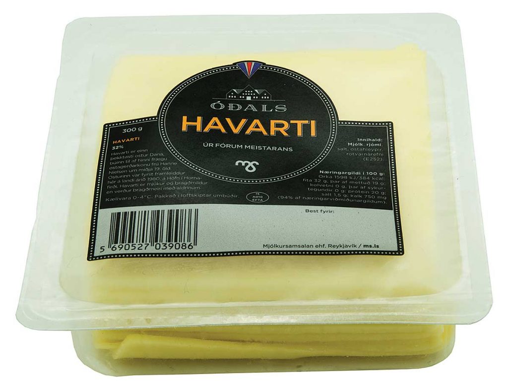 Óðals Havarti í sneiðum