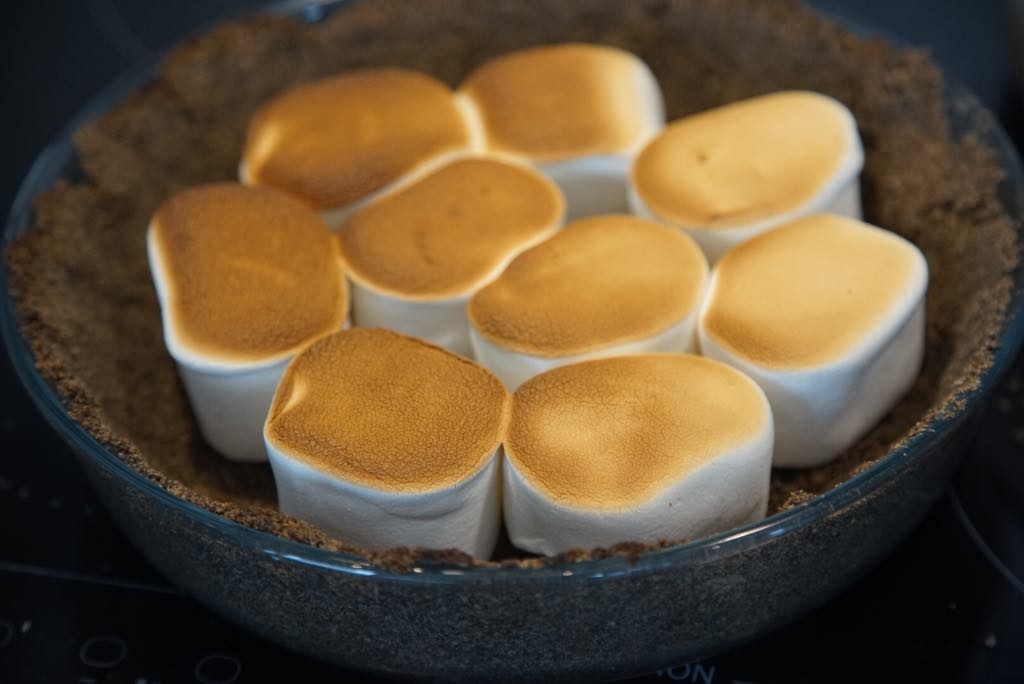 Sykurpúða „s'mores“ kaka