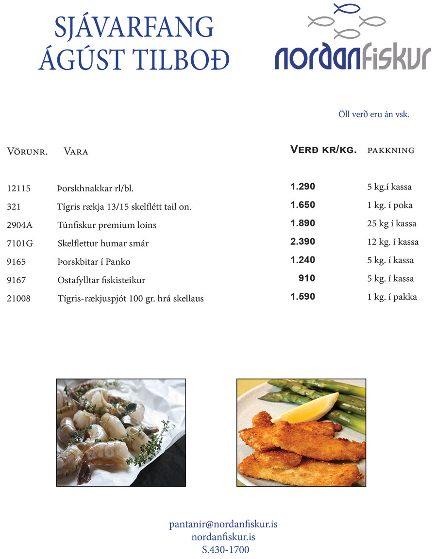 ágúst tilboð Norðanfisks