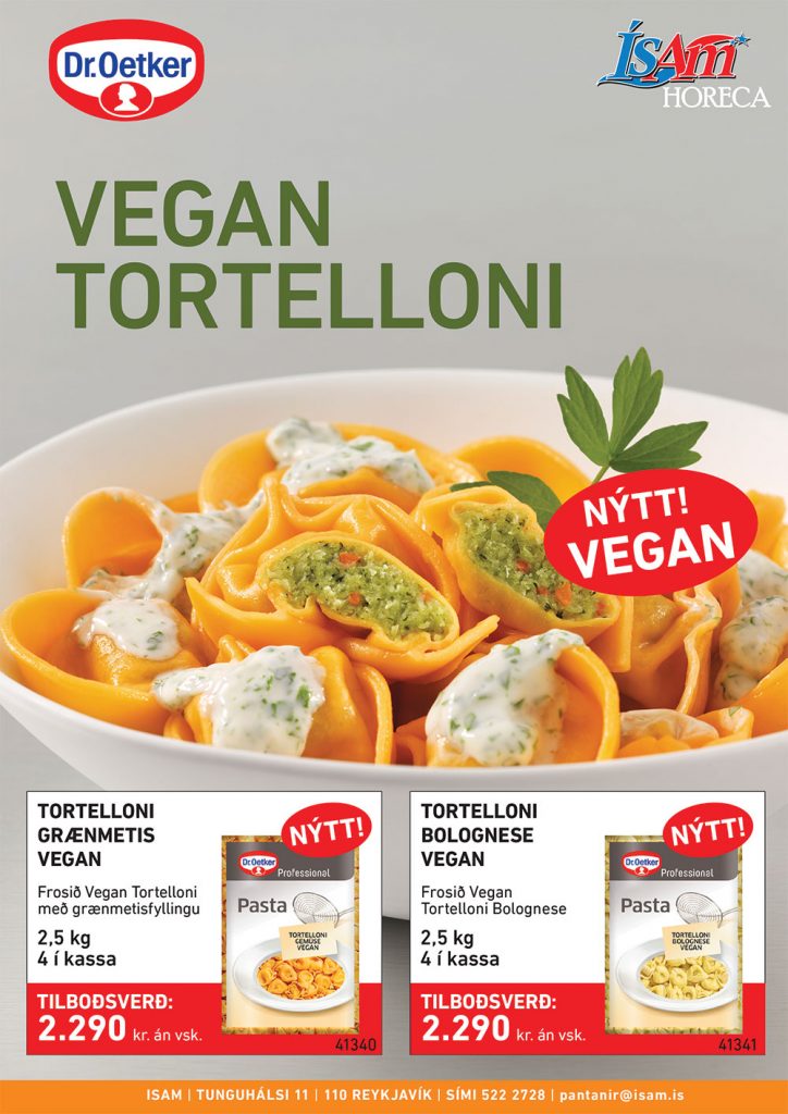 Vegan tortellini - Nýtt hjá Ísam