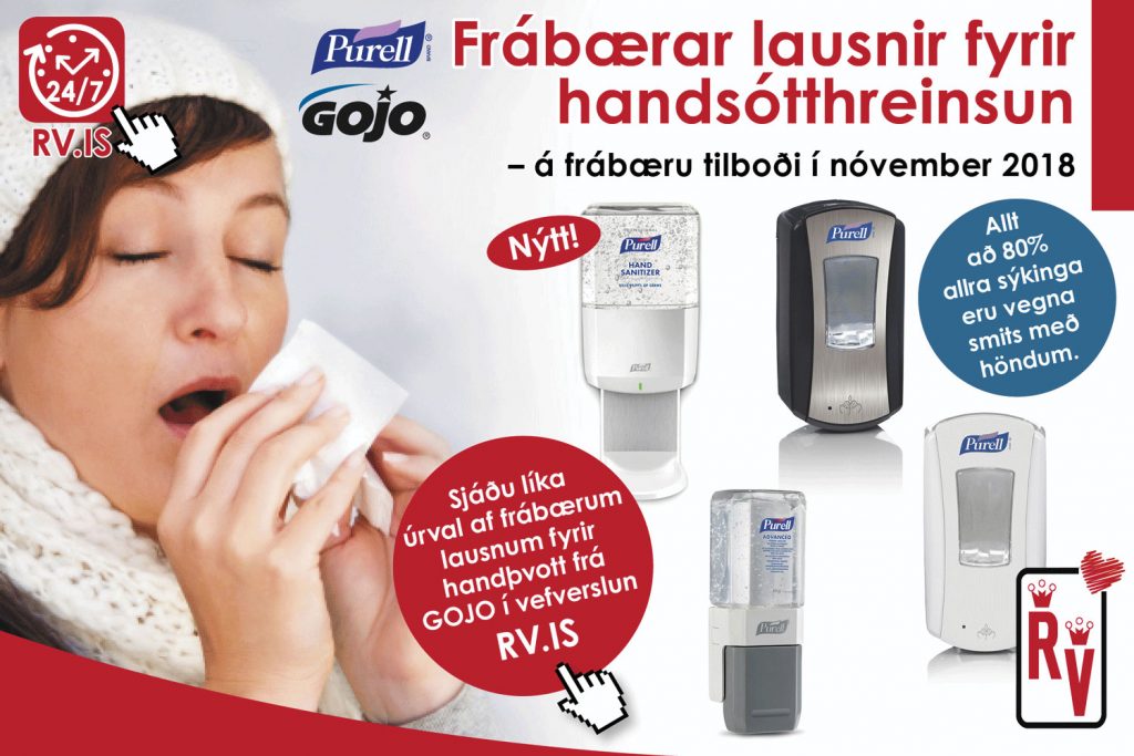 Purell - Sótthreinsistöð, handspritt og skammtarar