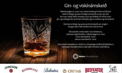 Gin og viskínámskeið