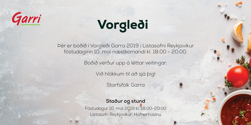 Vorgleði Garra 10. maí 2019