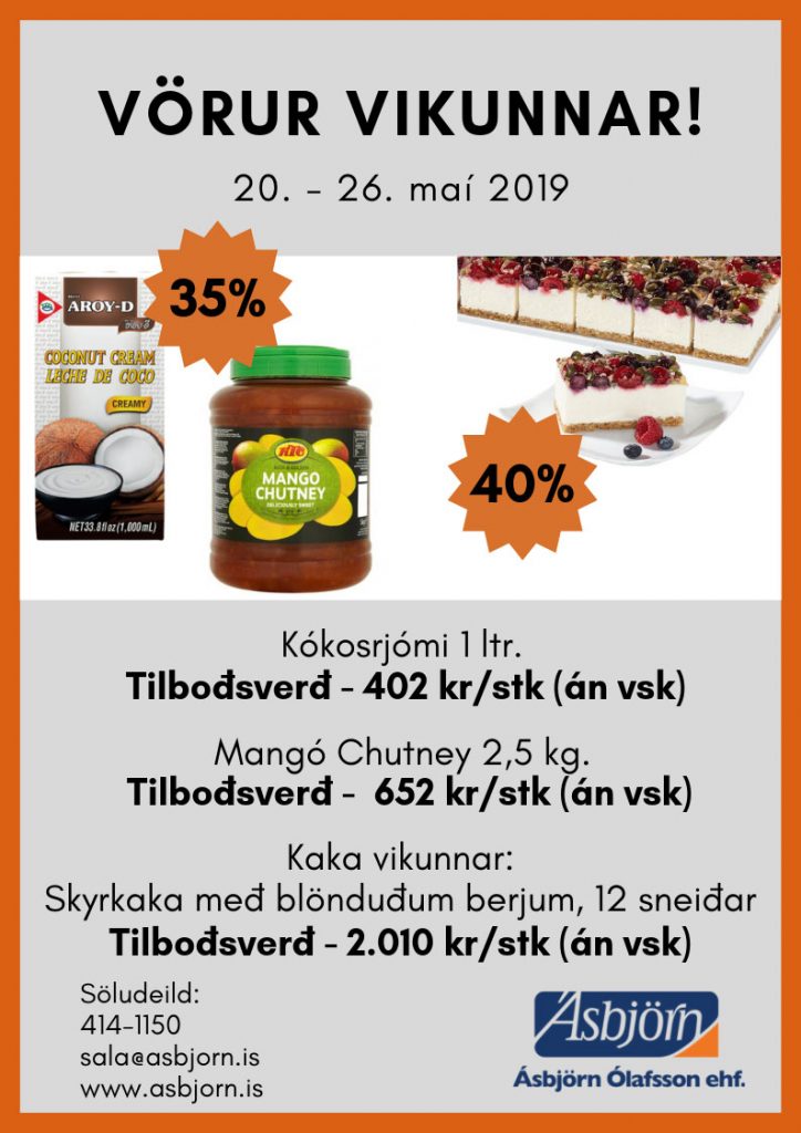 Mangó chutney, kókosrjómi og frábær skyrkaka