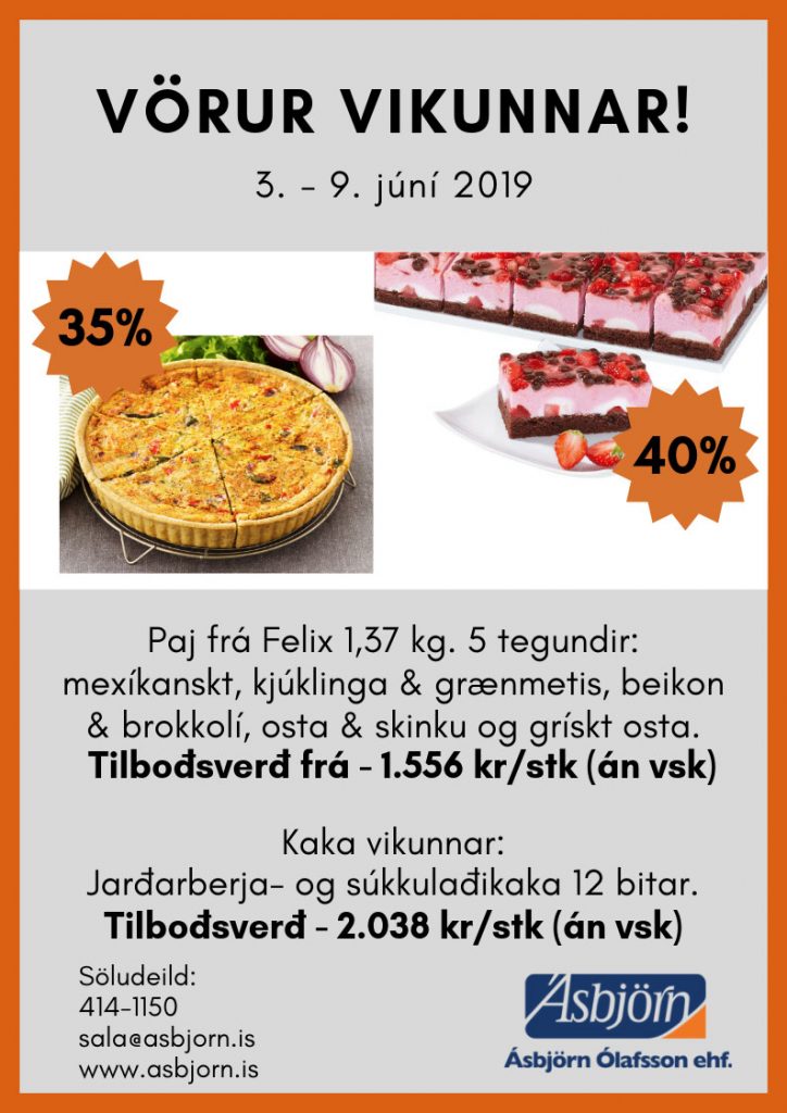 Bökurnar sem um ræðir eru mexíkönsk, kjúklinga & grænmetis, beikon & brokkolí, osta & skinku og grískt osta