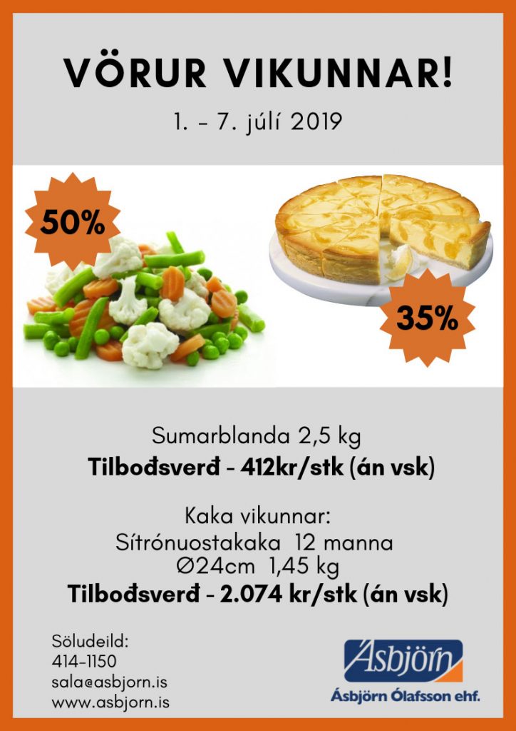 Frosin sumarblanda og sítrónuostakaka eru vörur vikunnar hjá Ásbirni Ólafssyni ehf.