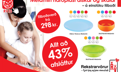 Melamin harðplast diskar og skálar