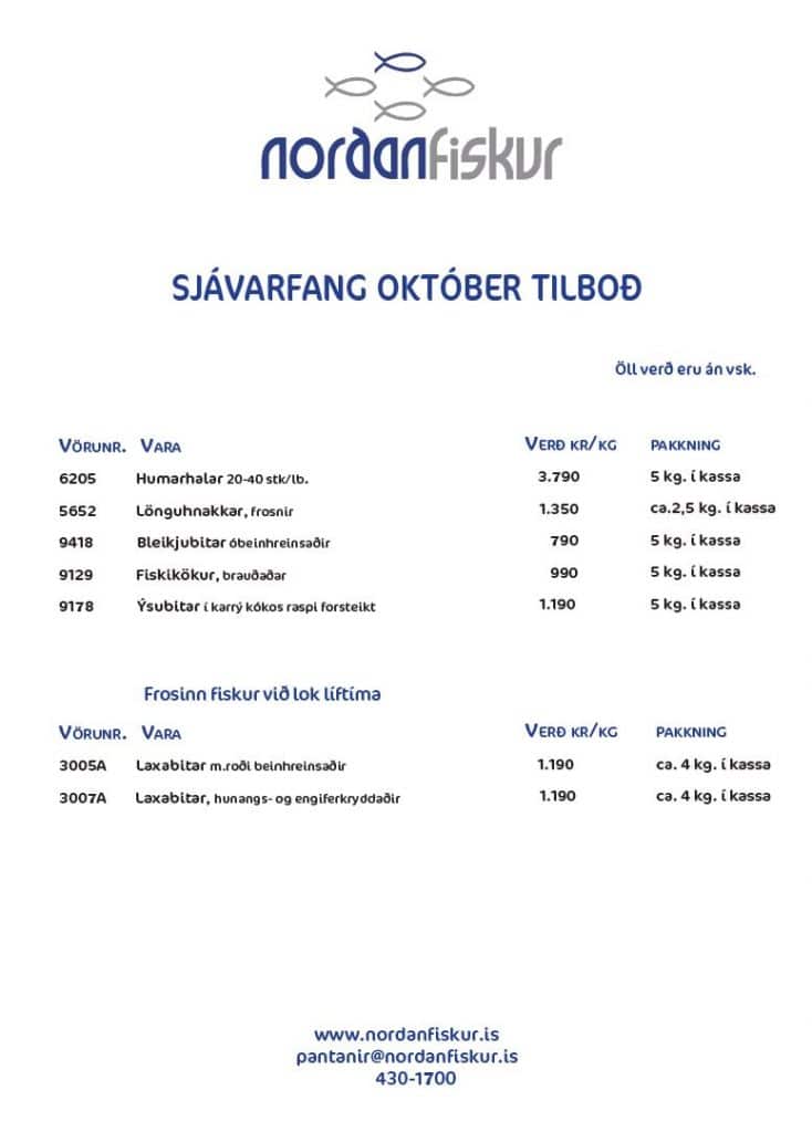 Október tilboð 2019 - Norðanfiskur -