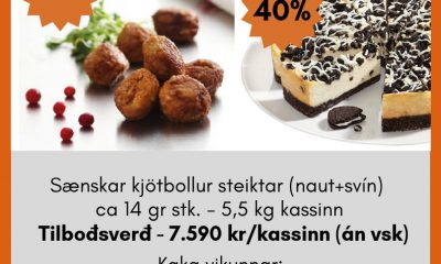 Sænskar kjötbollur og cookies & cream ostakaka