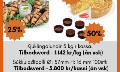 Kjúklingalundir, súkkulaðibollar og vegan eplakaka