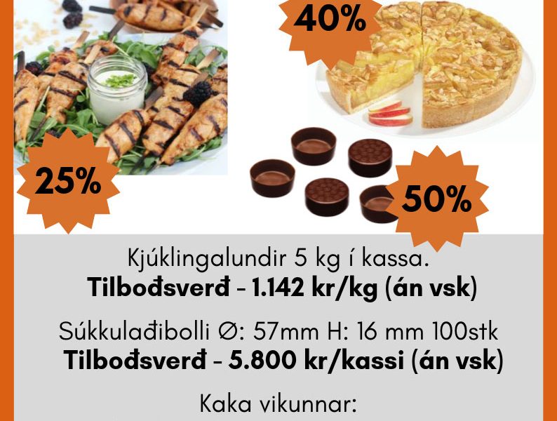 Kjúklingalundir, súkkulaðibollar og vegan eplakaka