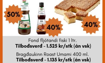 Vara vikunnar - Fiskifond, roast umami bragðauki og sjónvarpskaka eru vörur vikunnar hjá Ásbirni Ólafssyni ehf.