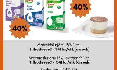 Matreiðslurjómi, sýrður rjómi og latte macchiato eftirréttakökur