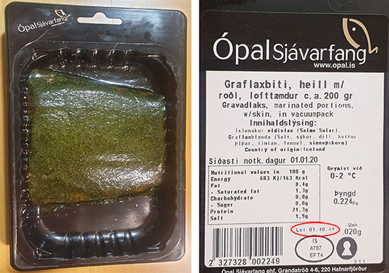 graflaxi frá Ópal Sjávarfangi