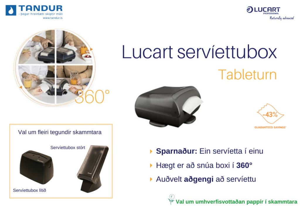 Tableturn servíettubox frá Lucart