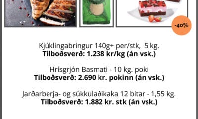 Kjúklingabringur, hrísgrjón og girnileg kaka á vikutilboði hjá Ásbirni