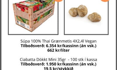 Thai grænmetissúpa og dökk ciabatta smábrauð