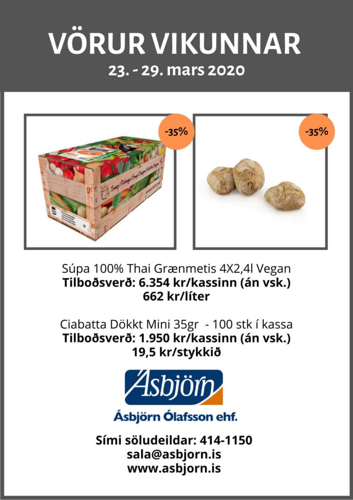 Thai grænmetissúpa og dökk ciabatta smábrauð