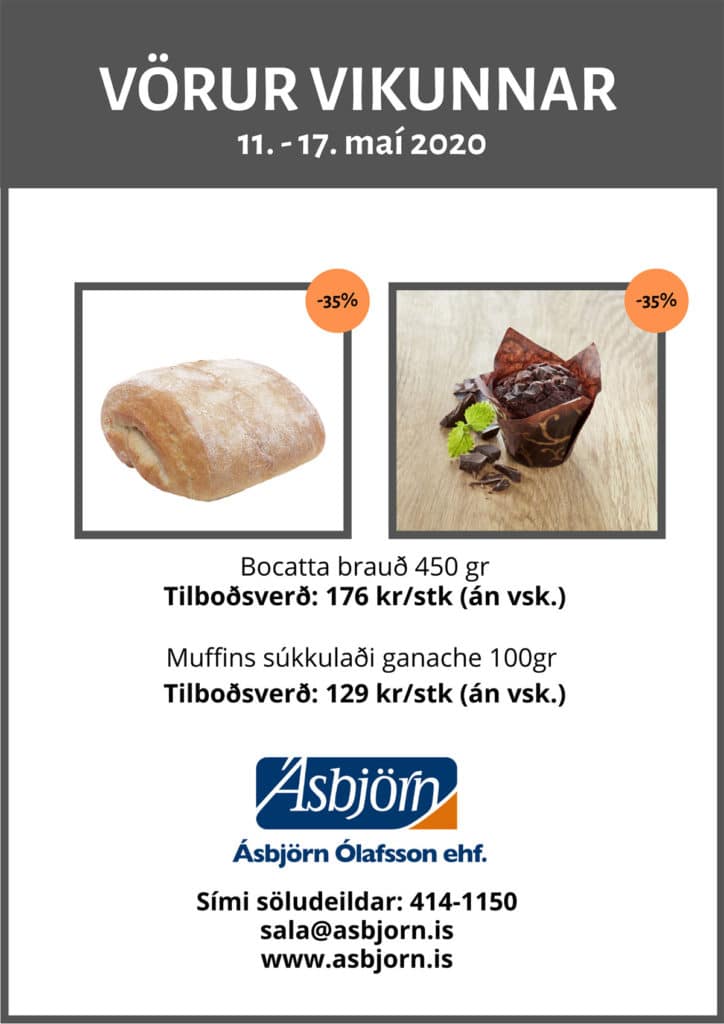 Bocatta brauð og súkkulaðimuffins á vikutilboði hjá Ásbirni