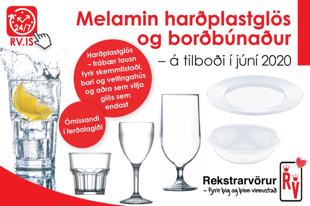 Harðplastglös og borðbúnaður