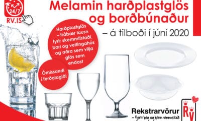 Harðplastglös og borðbúnaður