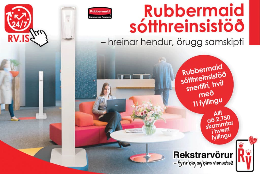 Rubbermaid sótthreinsistöð og RV sótthreinsispritt fyrir yfirborð