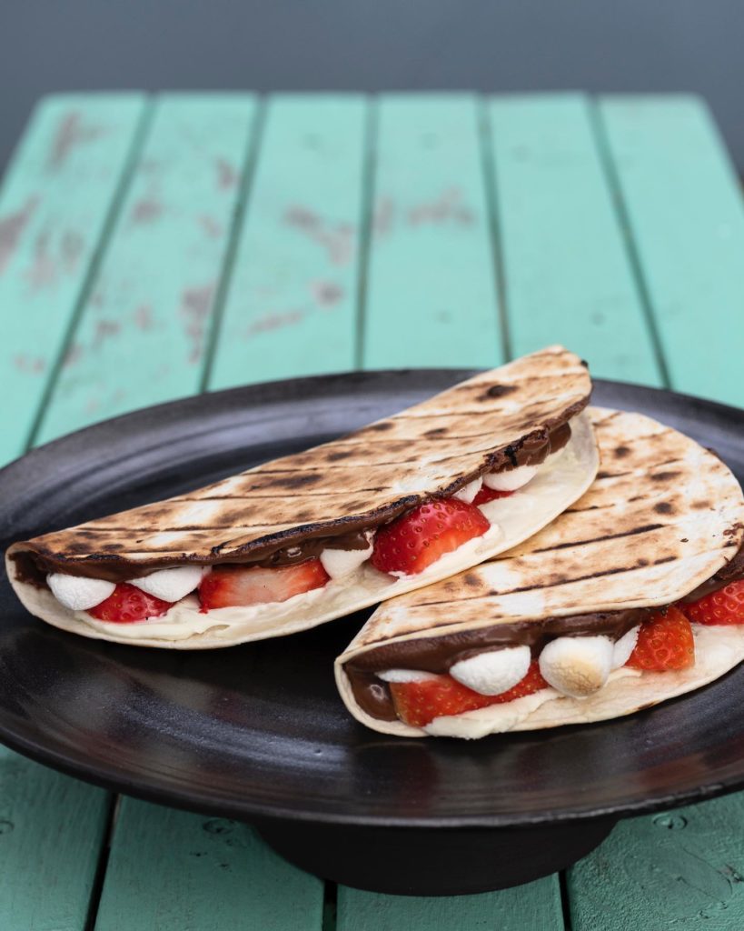 Grillaðar jarðarberja og nutella tortillur - Hrefna Sætran