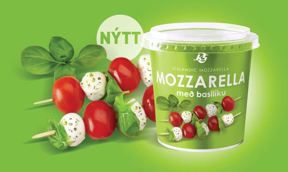 Mozzarella með basilíku