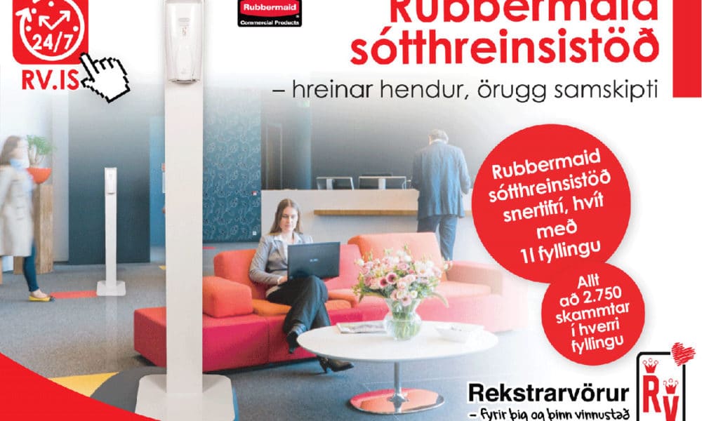 Rubbermaid sótthreinsistöð í baráttunni við COVID-19