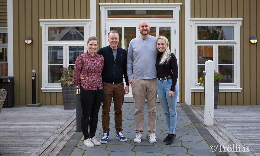 Sólrún Guðjónsdóttir, Jimmy Wallster, Bjarni Rúnar Bequette og Halldóra Guðjónsdóttir - Siglufjörður