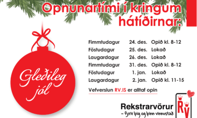 Rekstrarvörur, opnunartími í kringum hátíðirnar