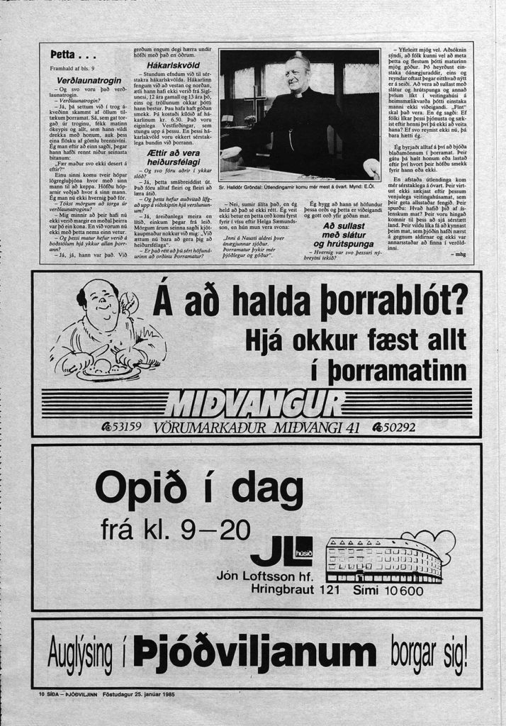 Árið er 1985 - Þorrablót og um tilurð þeirra