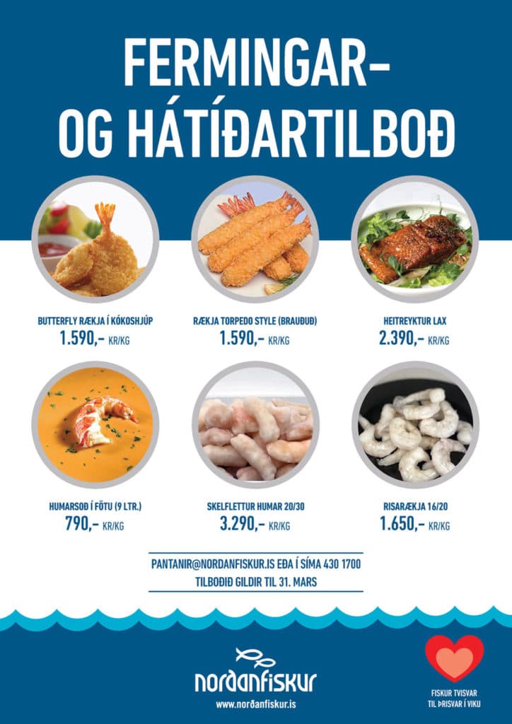 Fermingar og hátíðartilboð Norðanfisks í mars