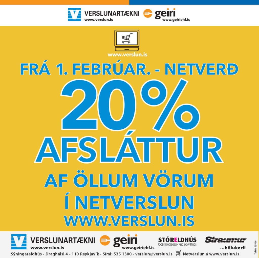 Nú er 20% afsláttur af allri vöru í netverslun