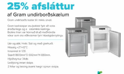 25% afsláttur af Gram undirborðskælum